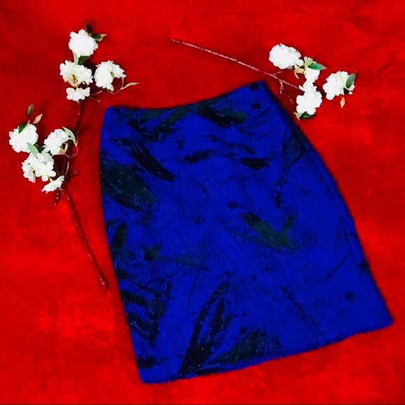 Carlisle Black and Purple Pencil Skirt Size 0 - Picture 3 of 4